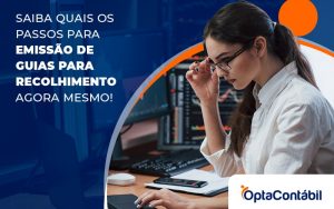 Saiba Quais Os Passos Para Emissao De Guias Para Recolhiment Agora Mesmo Blog - Contabilidade em Pinhais - PR | Opta Contábil